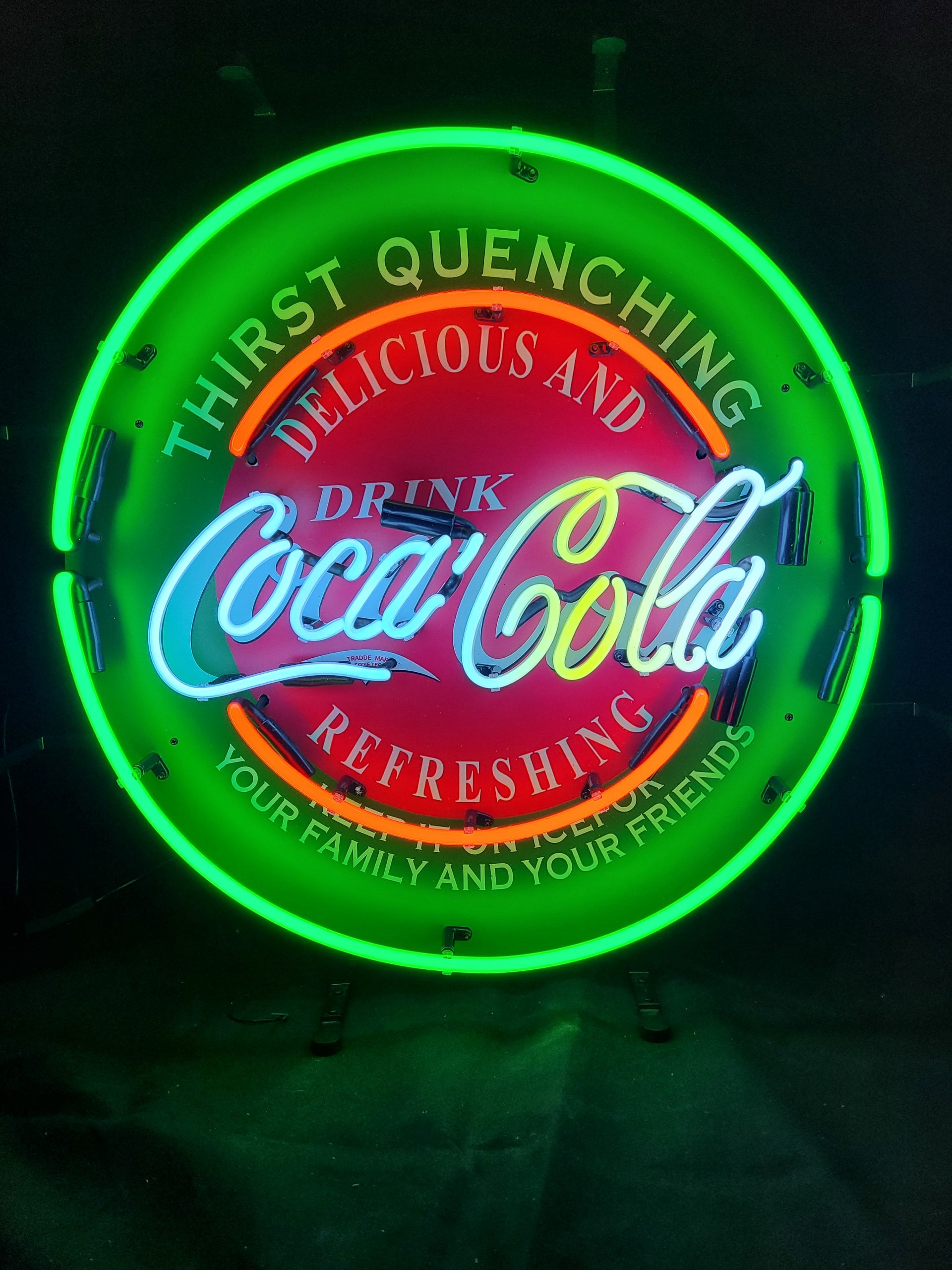 Coca-Cola Thirst Quenching Neon Sign 24"