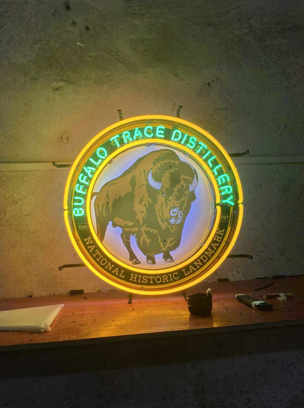 Buffalo Trace Logo Neon Sign 24"